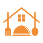 Signet des Kasseler Küchenstudios: Haus mit Besteck